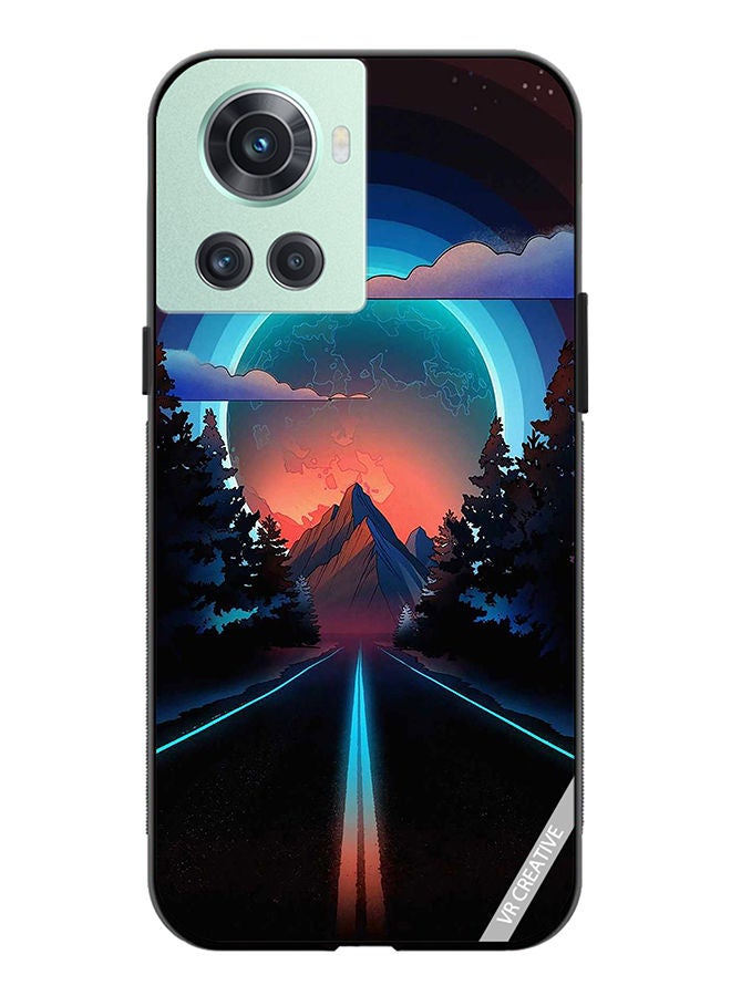 VR CREATIVE Protective Case Cover For OnePlus 10R Road To Paradise Design Multicolour - Image 1