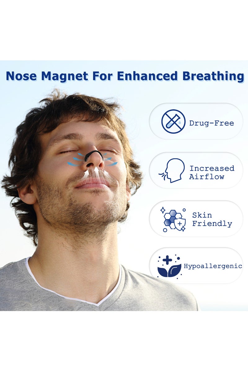 Necomi Anti-snoring nose patch Comfortable anti-snoring device (30 Count, Black) - Boost Oxygen Intake, Reduce Snoring, Improve Sleep Quality - Sweat Resistant, Skin Safe Nasal Strips - Image 2