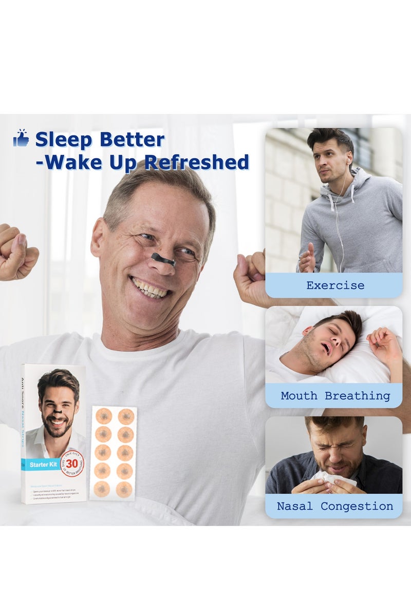 Necomi Anti-snoring nose patch Comfortable anti-snoring device (30 Count, Black) - Boost Oxygen Intake, Reduce Snoring, Improve Sleep Quality - Sweat Resistant, Skin Safe Nasal Strips - Image 4