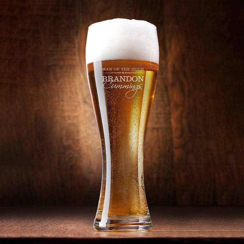 HomeWetBar Engraved Tall Pilsner Beer Glass Set of 4  Custom Glassware for Beer Lovers - Image 5