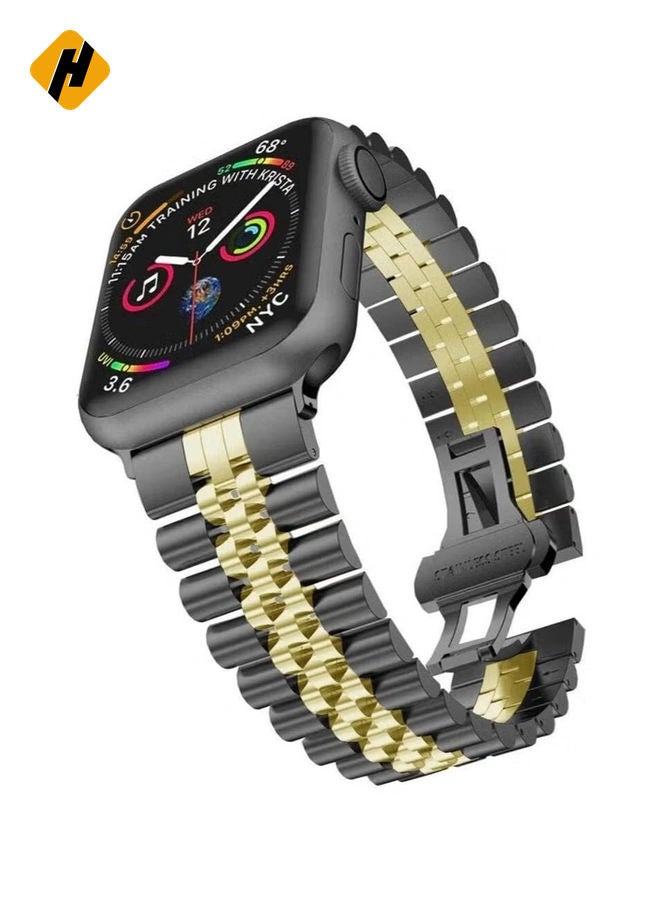 HuHa Replacement Band Compatible with Apple Watch 41mm / 40mm / 38mm, Stainless Steel Solid Strap Metal Bracelet for Apple Watch Series 7 6 5 4 3 2 SE  - Image 1