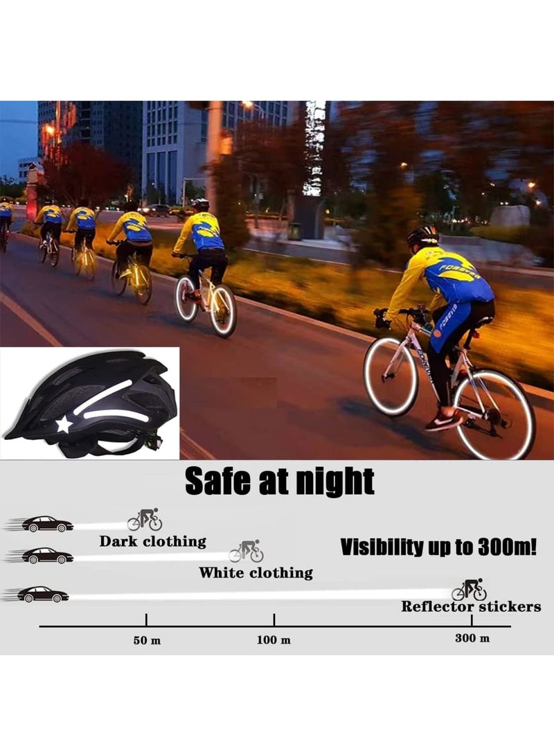 Barakah 42Pcs Reflective Stickers Kit - Night Visibility Adhesive Stickers, Waterproof Safety Warning Decals, Outdoor Safety Warning Reflective Stickers for Helmet, Bicycle, Car & Stroller - Image 5
