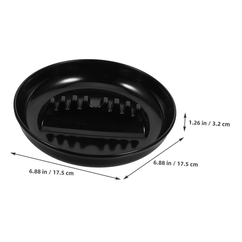 2pcs Thickened Round Car Ashtray Smokeless Automotive Lid Ashtray Accessories Black - Image 5
