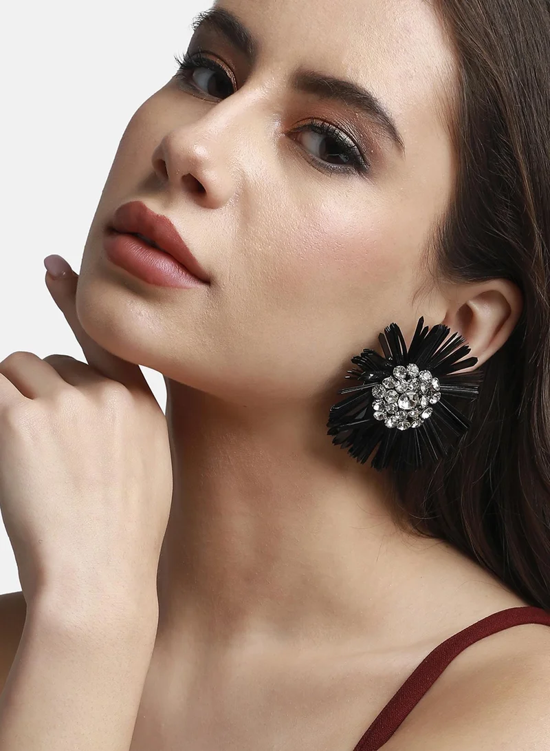 سوهي Floral Stone Artificial Stud Earring Jewellery