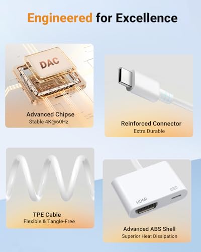 Microwoo USB C to HDMI Adapter, Type C to 4K HDMI Adapter with 100W PD Multiport Digital AV Converter for MacBook Pro/air, iPad Pro/air, iPhone 15/16/17, Tablets, Switch and More USB-C Devices - Image 5