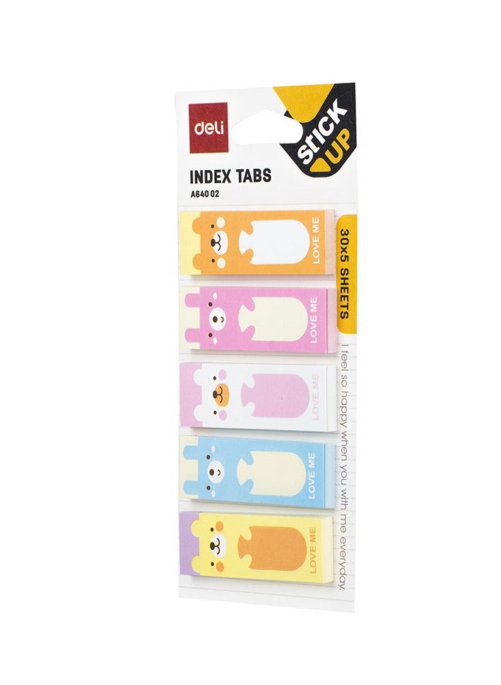 Deli 150 قطعة علامات فهرسة بتصاميم مطبوعة متعددة الألوان - Image 1