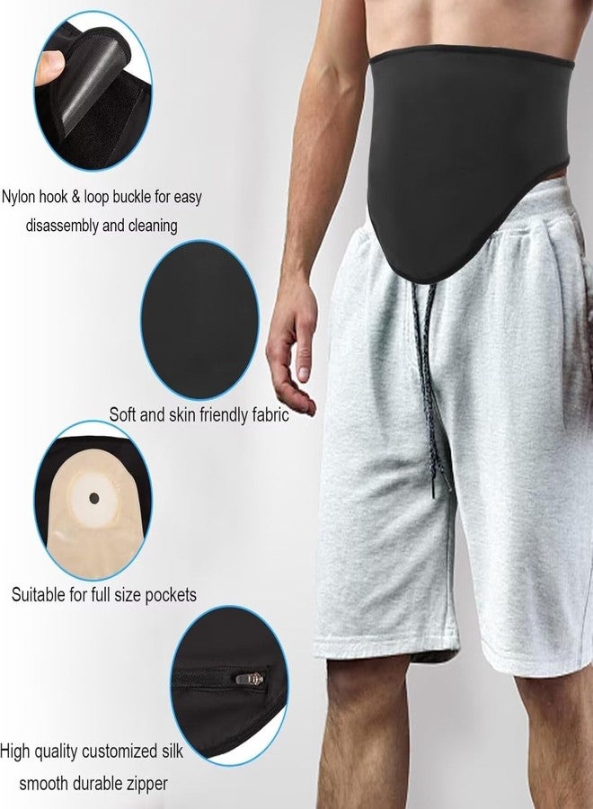FSUHHIAD Ostomy Belt | Ostomy Bag Cover | Ostomy Wrap for Sport & Swimming | Ostomy Support Belts for Men & Women | Colostomy Bag Cover | Inner Pocket to Hold Ostomy Pouch | Ostomy Supplies-M - Image 2
