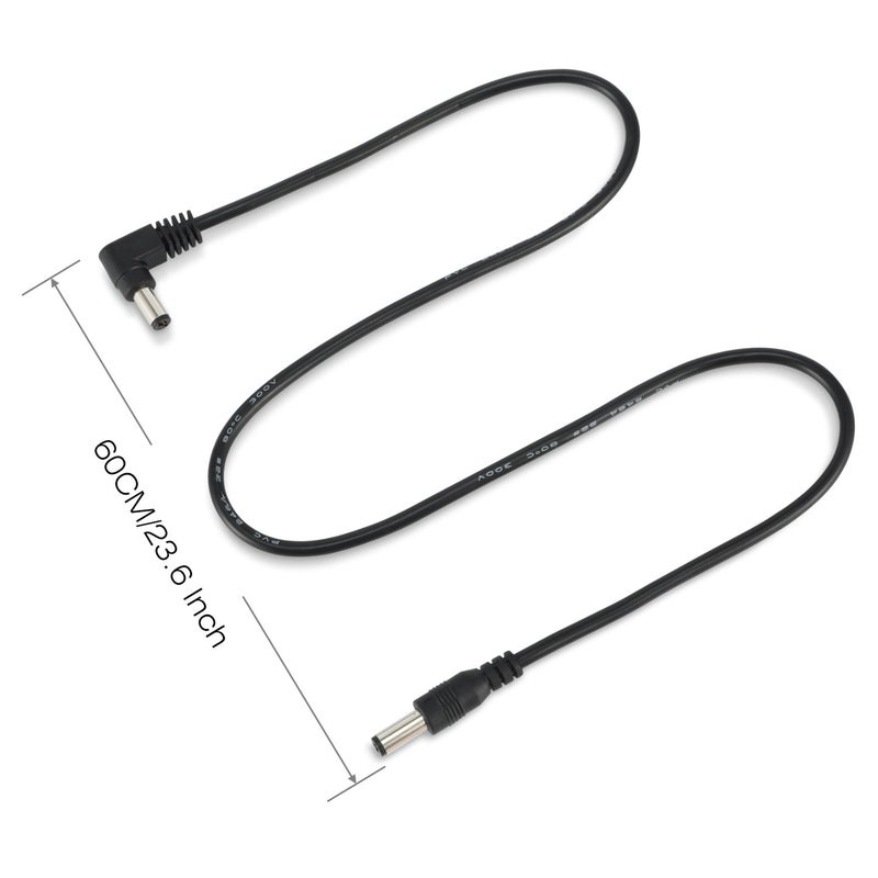 Donner Guitar Pedal Power DC Cable, 60 CM Effect Power Supply Cord - 10 Pack, Male to Male - Image 3
