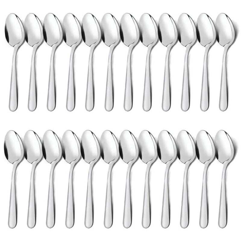 24Piece Dinner Spoons Set 67 inch Unokit Stainless Steel Spoons silverware Dessert Spoon Tablespoon Silverware Spoons Only for Home Kitchen or Restaurant  Mirror Polished Dishwasher Safe