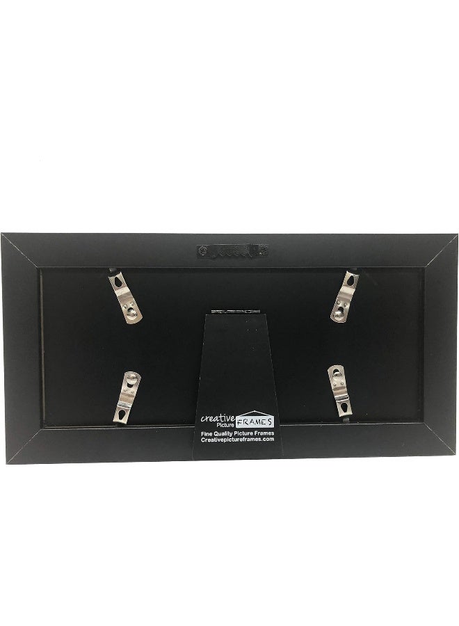 Creative Picture Frames 4x9bkb Black First Dollar Frame with Black Matting Easel Stand and Wall Hanger Included - Image 2