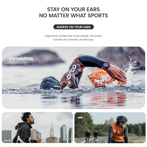XIMAND Bone Conduction Headphones IPX8 Swimming Waterproof Dustproof Sweatproof MP3 Player Underwater Music Player 32GB, Open-Ear Wireless Bluetooth 5.4 with Mic,New 2025,Black - Image 3