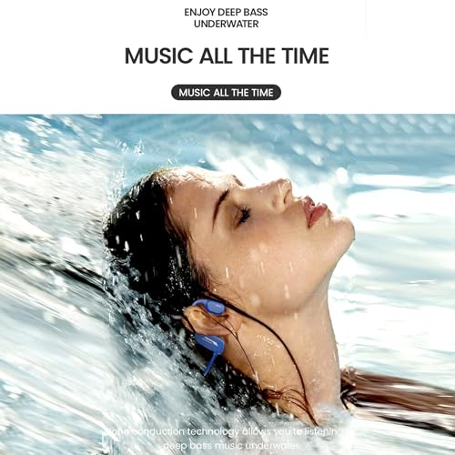XIMAND Bone Conduction Headphones IPX8 Swimming Waterproof Dustproof Sweatproof MP3 Player Underwater Music Player 32GB, Open-Ear Wireless Bluetooth 5.4 with Mic,New 2025,Black - Image 2