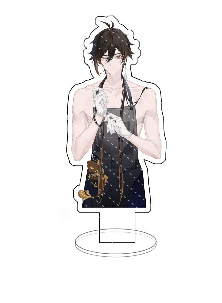 Genshin Impact Stand Figure Acrylic Ornaments Stand Model Collections Peripheral Statue Card Character Proof Series Transparent Figure Model Fans Decoration Collection Desk Decor Toys Cute(4pcs)  - Image 4
