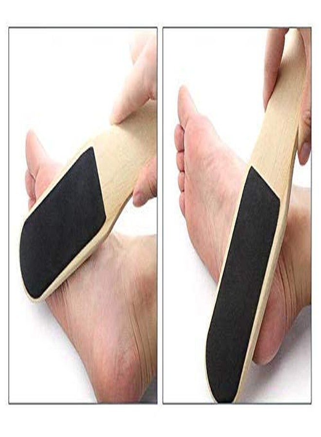 Boulevar Dual Sided Wooden Foot Scraper Hard & Dead Skin Callus Remover Pedicure Tools (Pack of 1) - Image 2