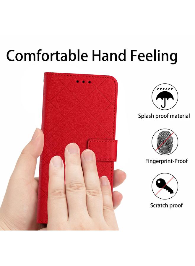 S-TOP Case For Realme C63 4G Global/ C61 Rhombic Grid Texture Leather Phone Case - Image 5