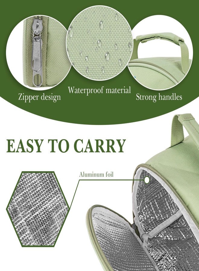 Linkidea Lunch Tote Bag, Large Capacity Lunch Tote Bag with Hand Strap, Portable Lunch Box Bag for Outdoor, Compatible with B.Box, Sunhanny, Pedeco, QQKO, Xgxn Lunch Box (Green) - Image 2