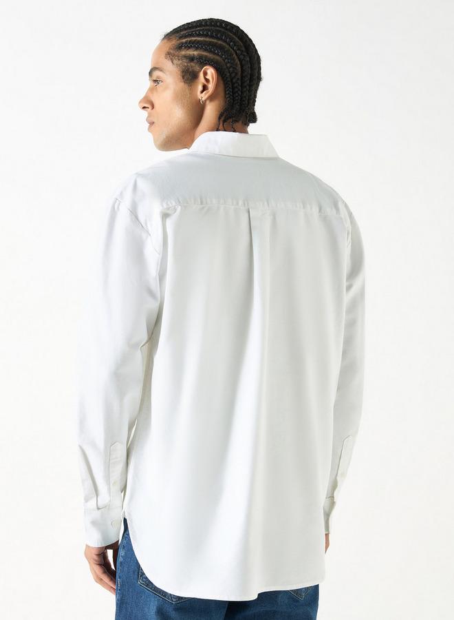 Starter Regular Fit Shirt with Long Sleeves and Button Placket - Image 3
