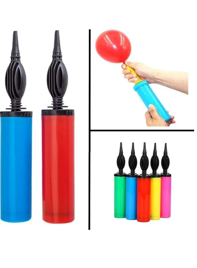 One Click Manual Air Balloon Pump For Latex Foil, Helium Air Latex Balloon/Air Pump/Balloon Pump For Party And Birthday Decorations (Color: Multicolor)