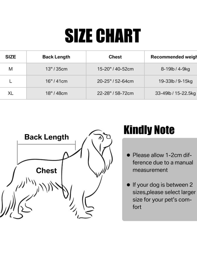SYOSI Dog Recovery Suit Anti-Licking Dog Onesie After Surgery Wound Protection Comfy and Stylish Dog Recovery Suit for Post Surgery Care M  - Image 5