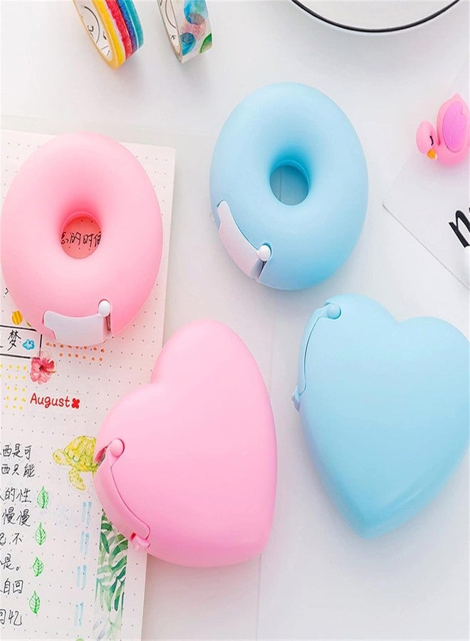 Jinshining 1pc Pink-Heart Tape Dispenser,Creative and Practical Invisible Tape Cutter with Small Tape Inside Tape Dispenser Invisible Tape Cutter,Cute Heart Tape Organizer for School and Offices,Tape Dispensers - Image 5