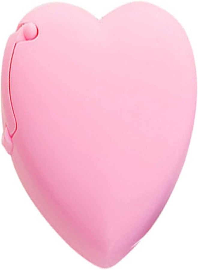 Jinshining 1pc Pink-Heart Tape Dispenser,Creative and Practical Invisible Tape Cutter with Small Tape Inside Tape Dispenser Invisible Tape Cutter,Cute Heart Tape Organizer for School and Offices,Tape Dispensers - Image 1