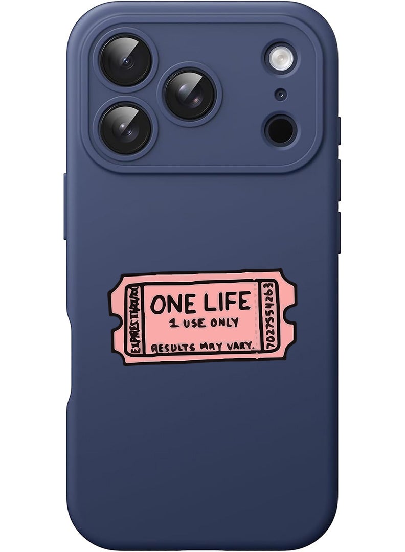 Theodor Protective Slim Fit Case Liquid Silicone Cover with Full Body Protection Anti-Scratch Shockproof Case For Apple iPhone 17 Pro (Blue) One life - Image 1