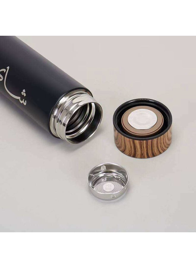 مجموعة ترموس القهوة العربية,كوب معزول القهوة,ترموس القهوة العربية,كوب معزول صندوق الهدايا يتضمن 500 مل ترموس الفولاذ المقاوم للصدأ و 2 80 مل أكواب القهوة ذات الطبقة المزدوجة,هدايا للبالغين - Image 3