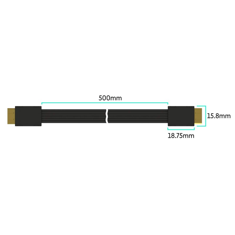 LINKUP كابل بيانات نشط OCuLink PCIe Gen 4 SFF-8611 4i إلى OCuLink SFF-8611 SSD مع غلاف كابل PVC بطول 50 سم - Image 2