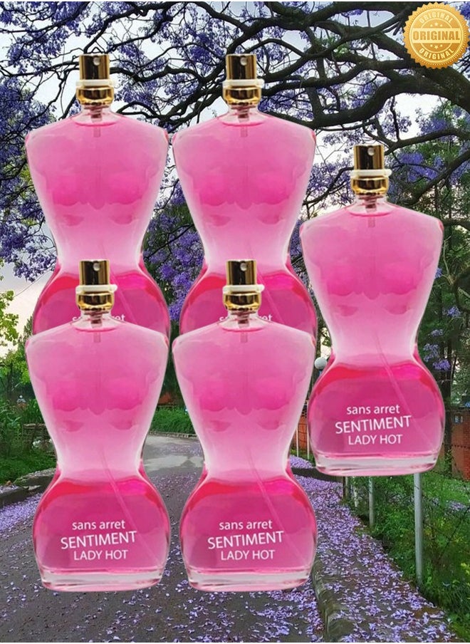 LADY BELLA 5 Pieces Sans Arret Sentiment Lady Hot Perfume 100ml EDP  - Image 1