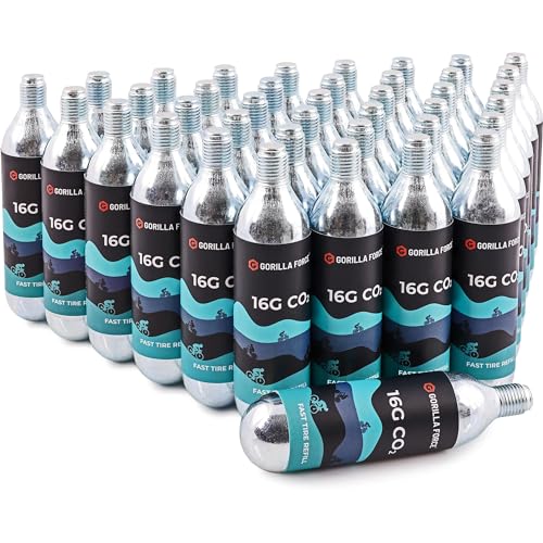 Gorilla Force Threaded CO2 Cartridges, 16g for Bike Tire Inflators, Jar of 40 - Image 3