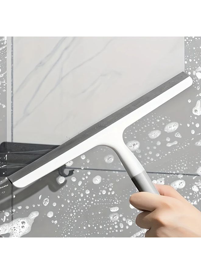 Green Handheld Shower Squeegee Rubber Glass Scraper Home Cleaning Tool for Shower Doors Bathroom Windows and Car Glass Manual Operation Essential Cleaning Accessory - Image 3