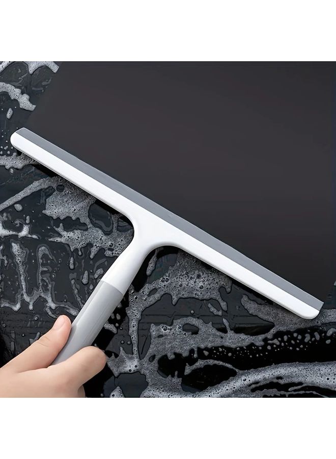 Green Handheld Shower Squeegee Rubber Glass Scraper Home Cleaning Tool for Shower Doors Bathroom Windows and Car Glass Manual Operation Essential Cleaning Accessory - Image 4