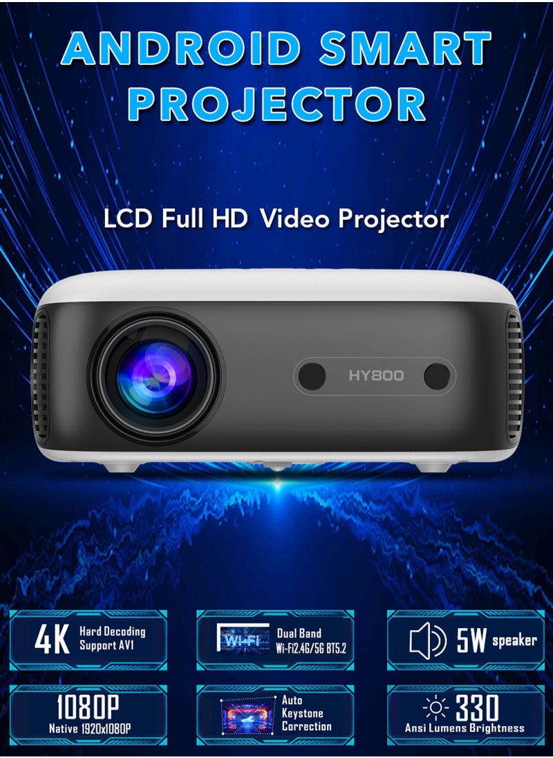 Mi VAZA - LCD Projector - 330 ANSI Lumen - Auto Focus - Auto Screen Alignment - Auto Obstacle Avoidance - Support 4K - Android 11 - Portable Mobile Home Theater - Suitable for Games, Office, Movies - Image 1
