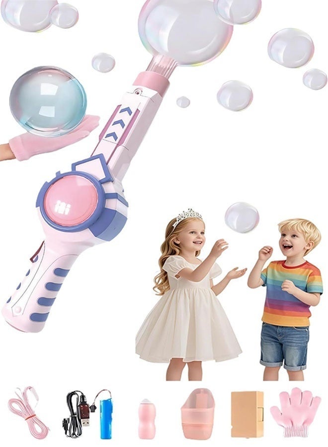 Elastic Bubble Fog Wand, Colorful Smoke Bubble Machine, Magic Bubble Machine Elastic Bubble Fog, with Elastic Smoke Effect for Party, Wedding, Festival, Birthday (Pink) - Image 1