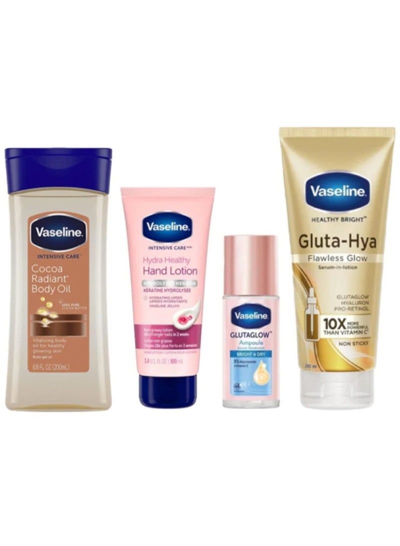 Vaseline Body Care Set for Even and Radiant Skin (4 Pieces)
