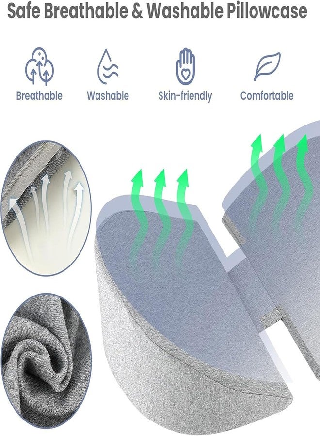 WEIKA Pregnancy Wedge Pillow for Sleeping, Upgraded Memory Foam Maternity Pillow for Pregnant Women, Pregnancy Body Pillow with Cooling Removable, Washable Cover, Support for Belly(Light Grey) - Image 5