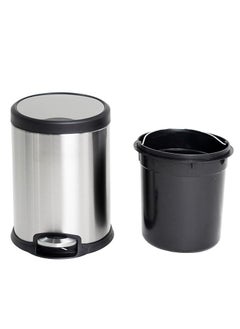 Generic Step Trash & Garbage Bin | Foot-Pedal Mechanism | Glossy Stainless Steel Finish | Soft-Closing Lid | Groove Pedal | Suitable For Bathrooms, Kitchens & Homes | 12 Liters  - Image 4