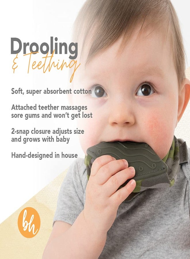BooginHead Cotton Baby Bandana Teething Bib 2-Pack, Camouflage - Image 5