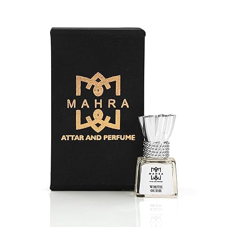 MAHRA White Oud Attar Elegant Refined Timeless Fragrance Fresh Bergamot Delicate White Flowers Sensual Oud LongLasting 5 ML - Image 1
