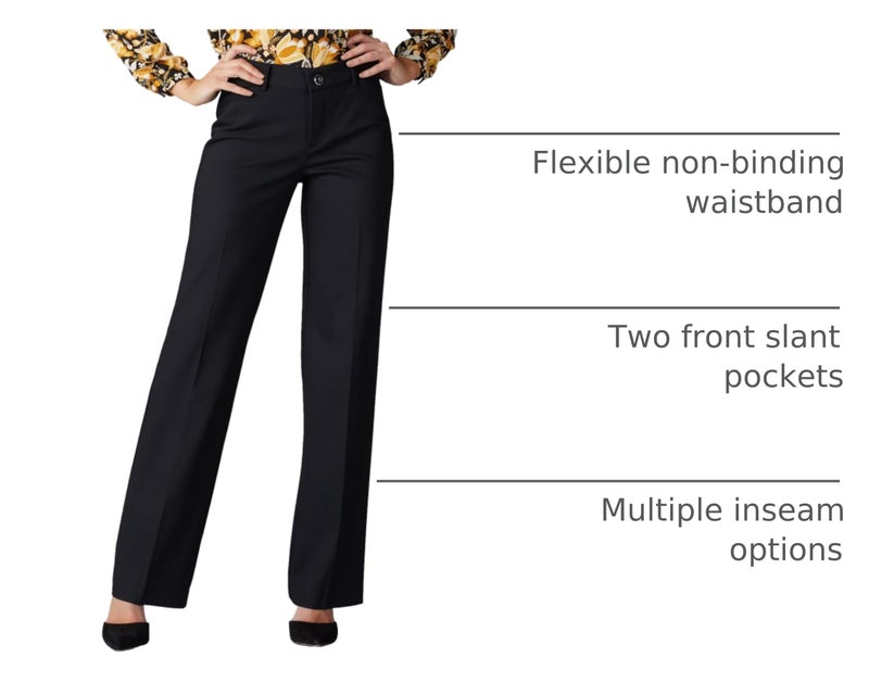 Lee Women's Ultra Lux Comfort with Flex Motion Trouser Pant Black 10 Medium - Image 4