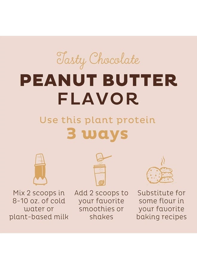 KOS مسحوق بروتين نباتي، زبدة الفول السوداني بالشوكولاتة - مزيج بروتين البازلاء منخفض الكربوهيدرات، غذاء خارق عضوي معتمد من وزارة الزراعة الأمريكية مع الفيتامينات والمعادن - كيتو، فول الصويا، خالٍ من منتجات الألبان - بديل للوجبات للنساء والرجال - 10 حصص - Image 5