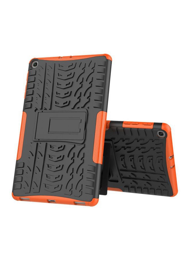 Loquat Protective Case Cover With Kickstand For Samsung Galaxy Tab A 10.1 (2019) Black/Orange - Image 1