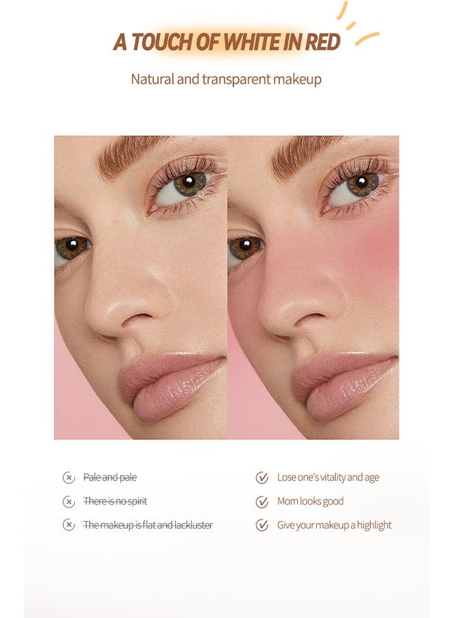 PAGE VINE Pocket Blush -  Long Lasting Smooth Lipstick Blush Stick, Matte Highly Chroma Blusher Paste, Waterproof Blusher Cream #05 - Image 4