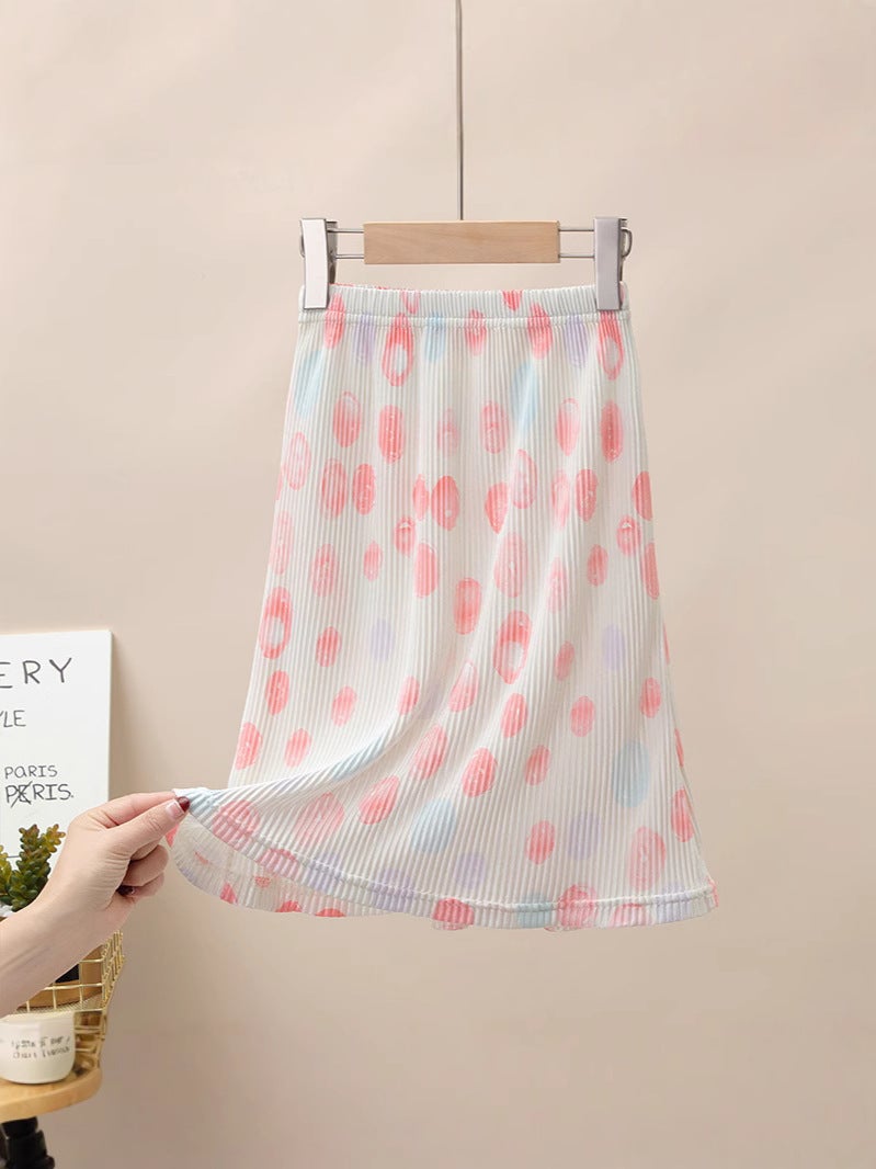 2025 Summer Girl'S Colorful Loose Casual Home Half-Length Nightdress Girl'S Western-Style Breathable Beach Folded Dress - Image 4