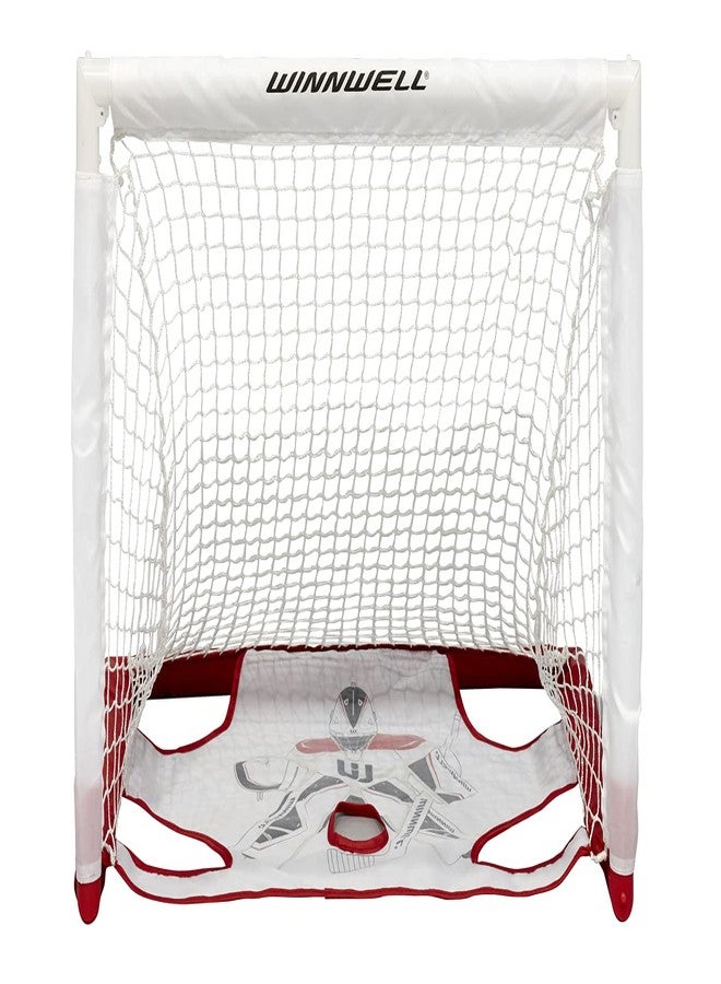 Winnwell Knee Hockey Goal Set - Indoor & Outdoor Hockey Training Equipment with Net Shooting Target, Sticks, Ball & Carry Case - Image 3
