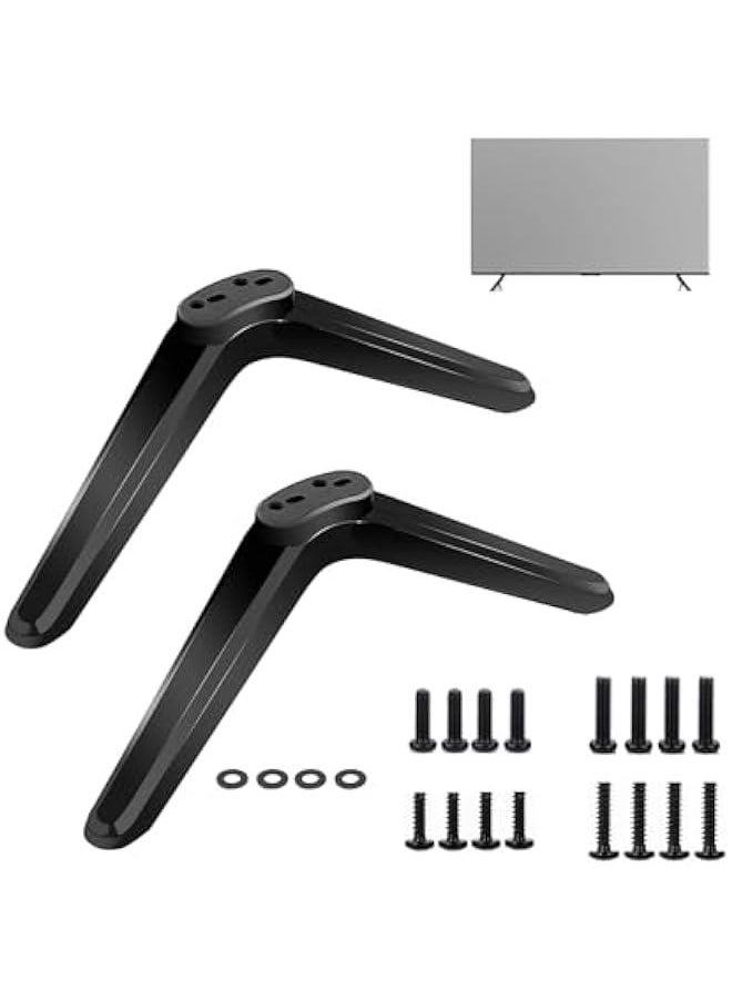 HOOKOR - TV Stand Legs, Table Top TV Stand Base Replacement Legs for Most 32 to 55 Inch LCD LED for Samsung LG Sony VIZIO TCL KONKA TVs, with Cable Management, Hold up to 99lbs - Image 1