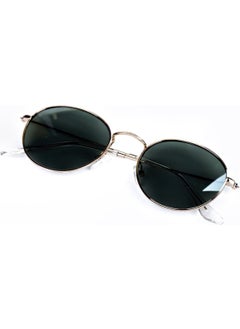 Focus On Round Gold Green Sunglasses  - Image 1