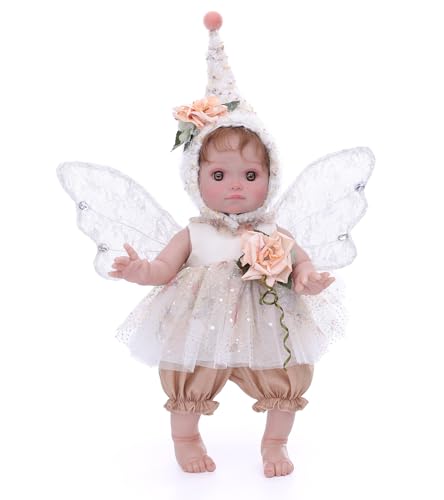 Cloveray Baby Doll 18 Inch Reborn Baby Dolls Realistic Lifelike Blush Fairy Newborn Girl Doll Real Life Baby Dolls with Accessories Gift for 3 Year Old Girls Pretend Play Collection - Image 5