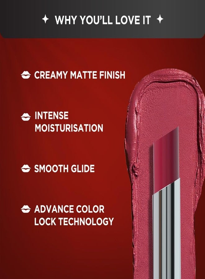 BellaVita Comfort Matte Priming Lipstick, Intense Colour, Creamy Matte Finish, Intense Moisturisation, Smooth Glide, Advance Color Locking Technology, Talc Free, Toffee Nude, 3.5 gm - Image 3