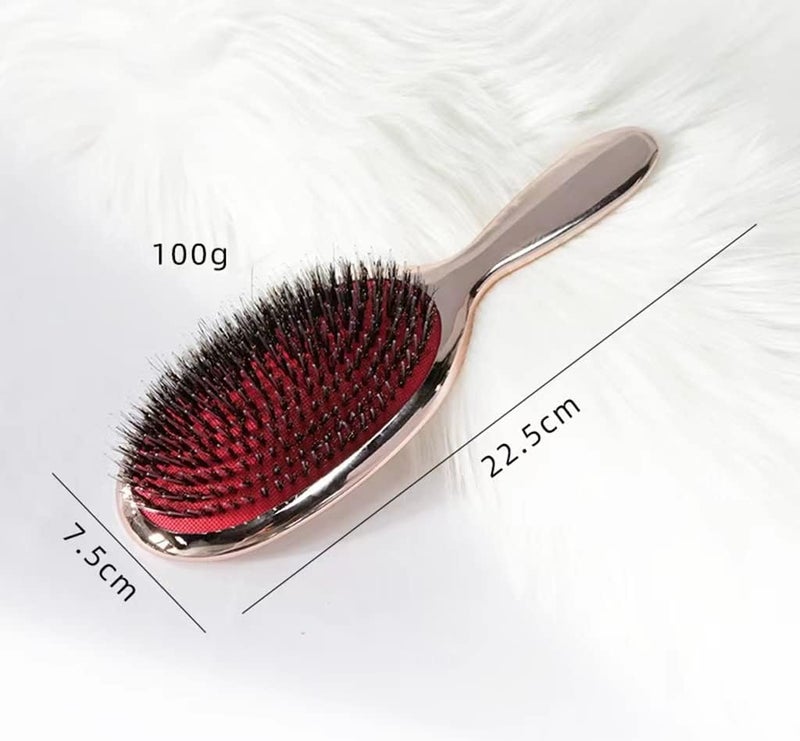 ALANX Large Hair Brush with Soft Nylon Pin, detangler brush，Everyday Hair Brushes for Women, Men or Kids with Thin to Thick Curly Hair, Hairbrush for Detangling, Defrizz, Distribute Oil (Rose Gold) - Image 1